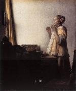 Woman with a Pearl Necklace, Jan Vermeer